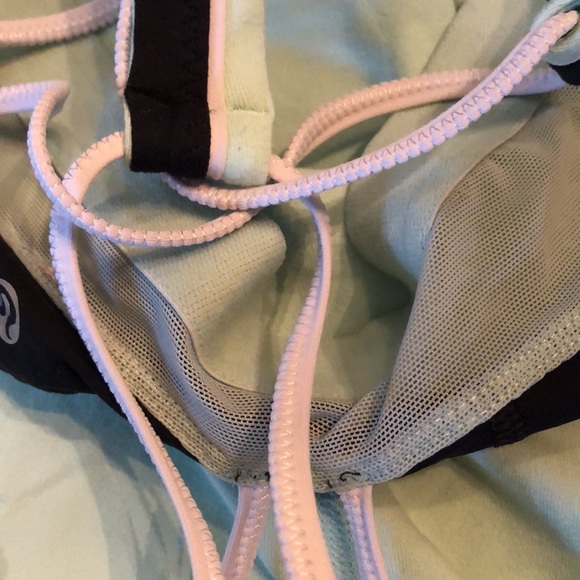 Lululemon mint green soft jersey cross stretch straps back athletic top - Picture 9 of 9